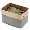 Wholesale Hot Sale Foldable Canvas Fabric Storage Cube Bins With Handles And Lining
