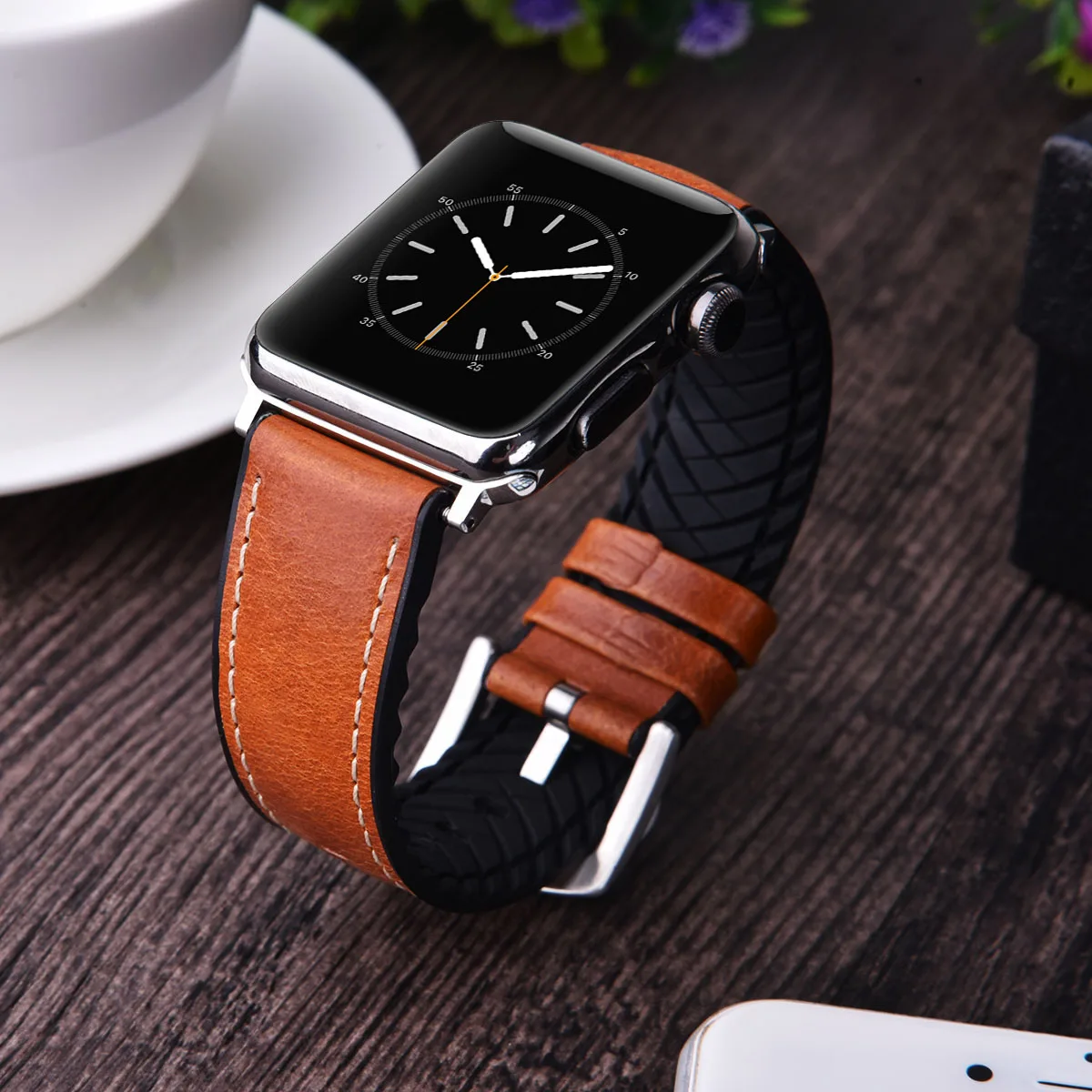 Exquisite Leather Western Watch Band With Quick Release Pin Watch
