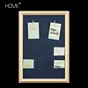 Magnetic dry erase white writing combination board with wood picture frame