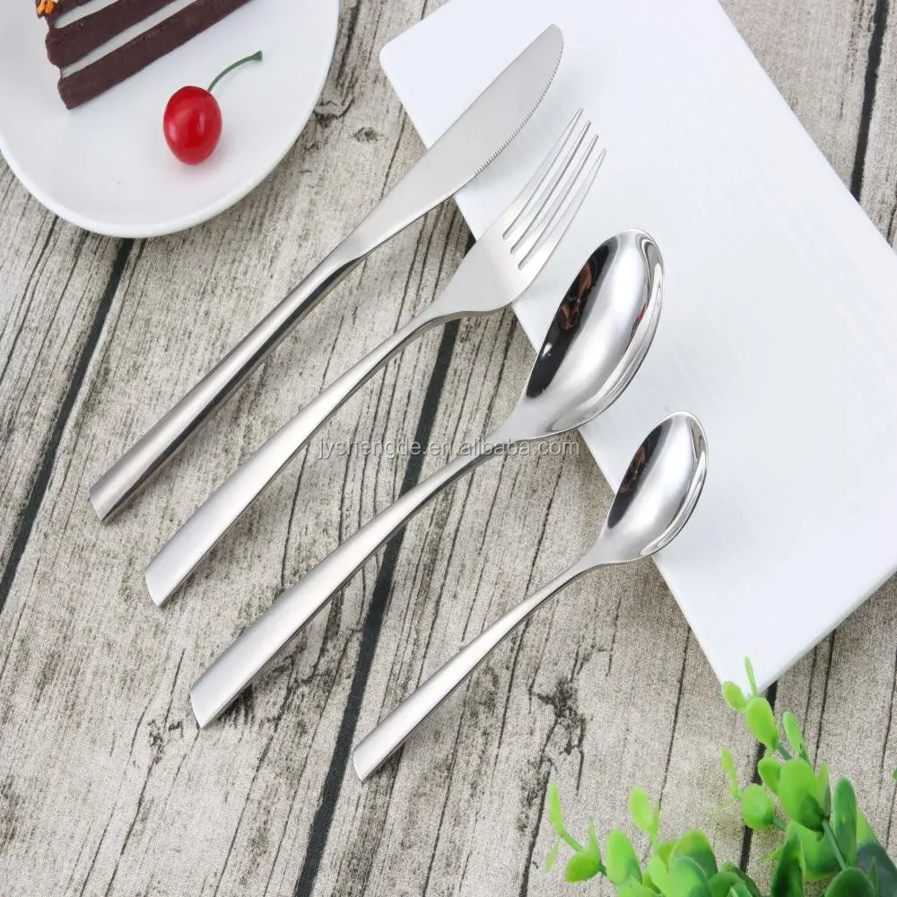 

18/0 mirror polish silver stainless steel cutlery/flatware sets for Wedding/hotel/restaurant, Customized