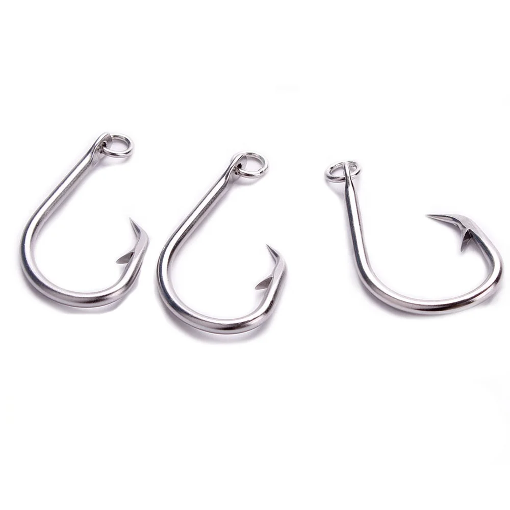 

Eagle Claw Trokar Magnum Offset,Ringed Circle Hooks, Silver