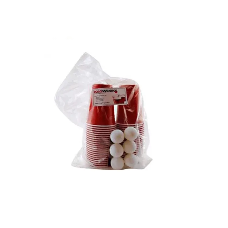 
Disposable plastic red cup drinking game party beer pong kit 