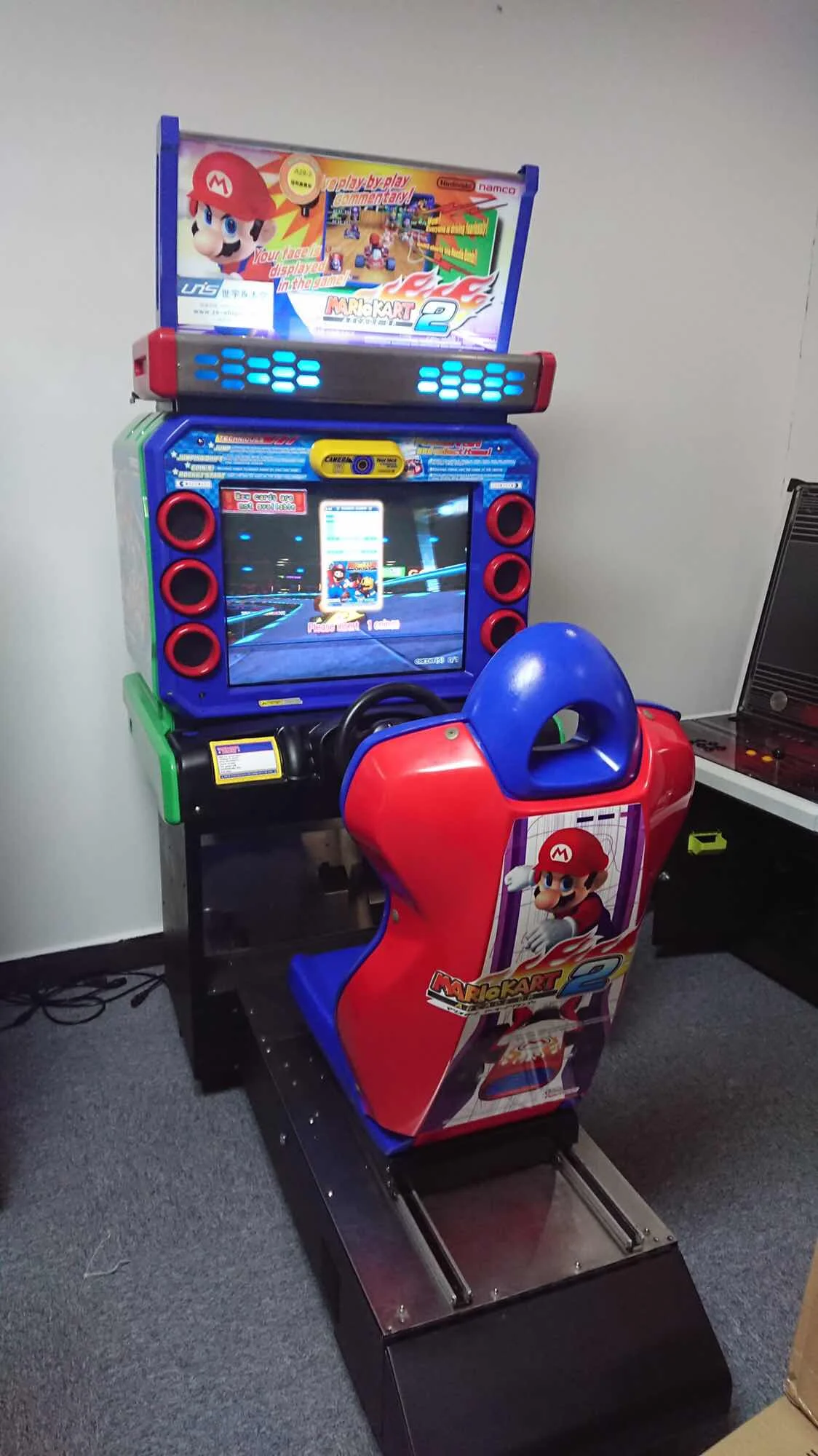 Hotselling Coin Operated Mario Kart Arcade Car Racing Video Draving