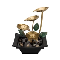 

Home fountain water furnishing decoration metal flower and leaf water fountain