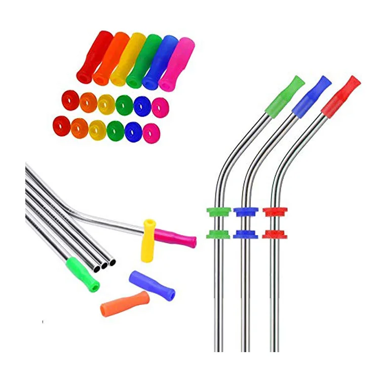 Factory Wholesale Food Grade Silicone Straw Tips For Stainless Steel