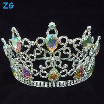 Fashion Ab Crown Beauty Pageant Tiaras And Crowns Cheap Bridal Crown