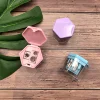 Three holes big diameter hexagon bucket plastic school office supply pencil sharpener