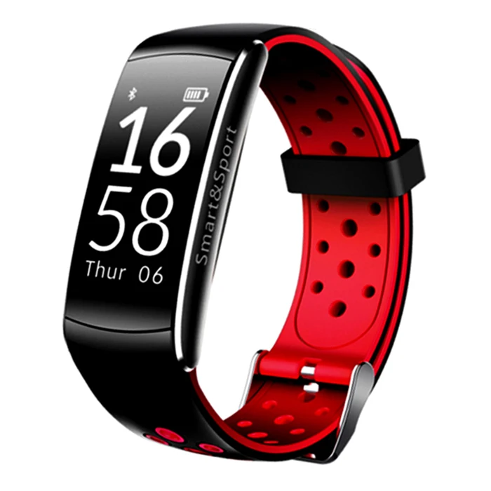 

Smart bracelet Women's sports IP68 diver watches wristband heart rate monitor android watch phone wristwatches for ladies, Green/red color band