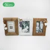 Fashionable changeable natural/white wooden table baby picture photo frames