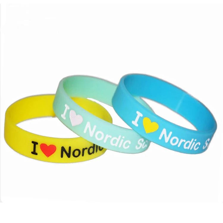 

Wholesale Personalized Printed Silicone Hand Bands, Any pantone colors