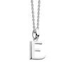 18K Rhodium Plated 925 Sterling Silver Simple Smooth Initial Pendant Necklace Jewelry