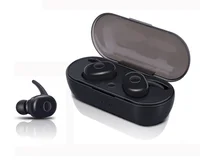 

Wholesale OEM V5.0 BTstereo sound noise canceling charging case mini blue tooth true in ear ear hook tws earbuds wireless