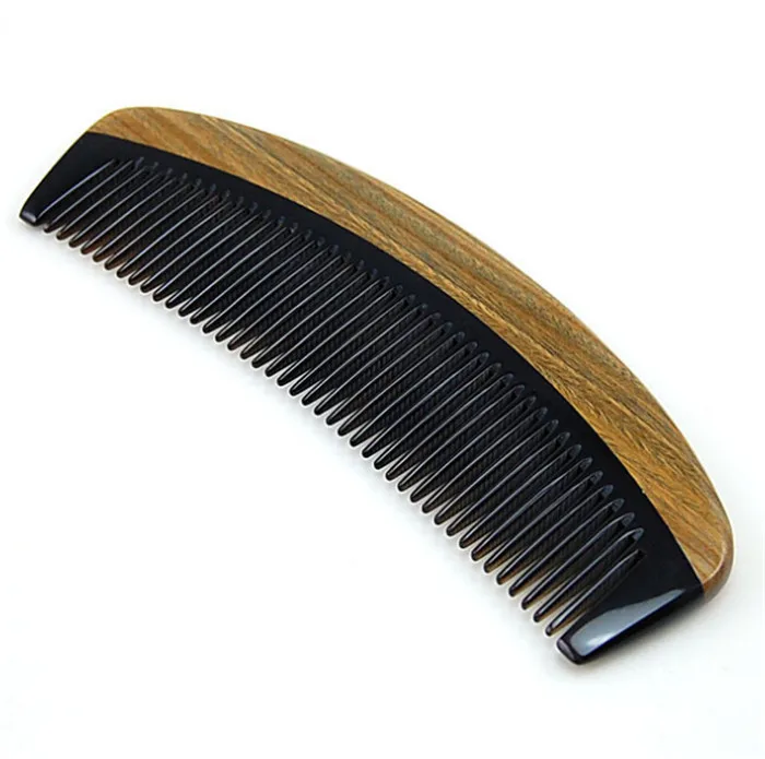 

FQ brand OEM men hair comb custom logo wooden/horn beard comb