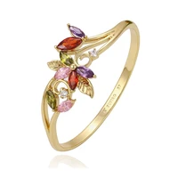 

51258 xuping fashion handmade jewelry 14k gold diamond bangles+rhinestone women copper ladies bracelet flower jamaican bangle