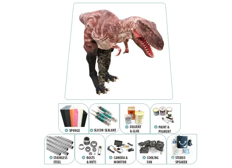 realistic animatronic dinosaur costume velociraptor for sale