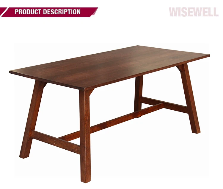 Solid hardwood precision construction dining wood table