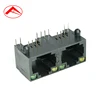 RJ45 6P4C 1*2 ports 90 degree Network socket Computer jack Connector