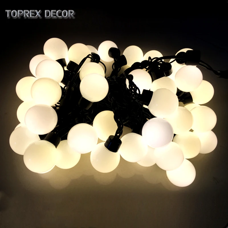 Toprex decor 10 meters outdoor globe string lights vintage led ball