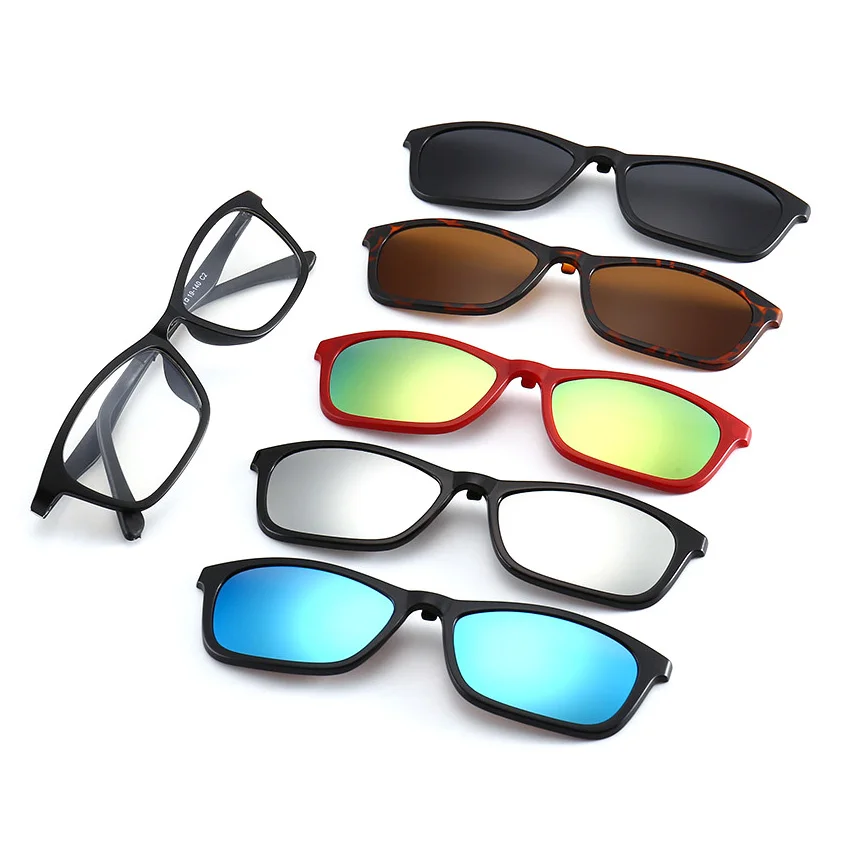 

2248A Superhot Eyewear Spring Hinges Eyeglasses Frames Polarized Magnetic Clip On Glasses