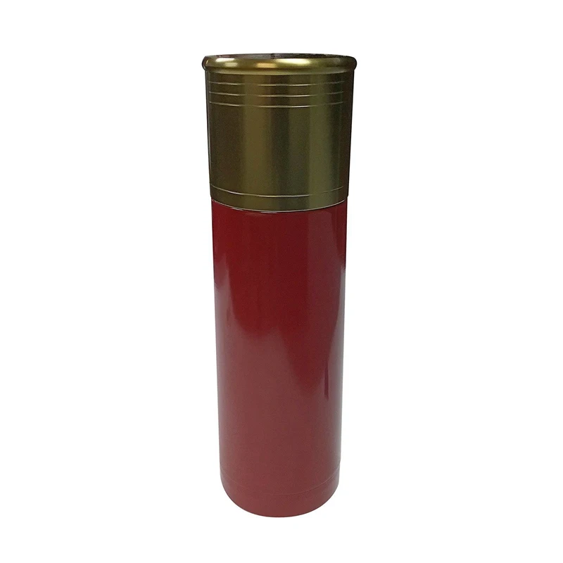 

25oz shot thermos stainless steel vacuum flask, gun shell Bullet Thermos Bottle 12 Gauge Insulated Hunting Bottle