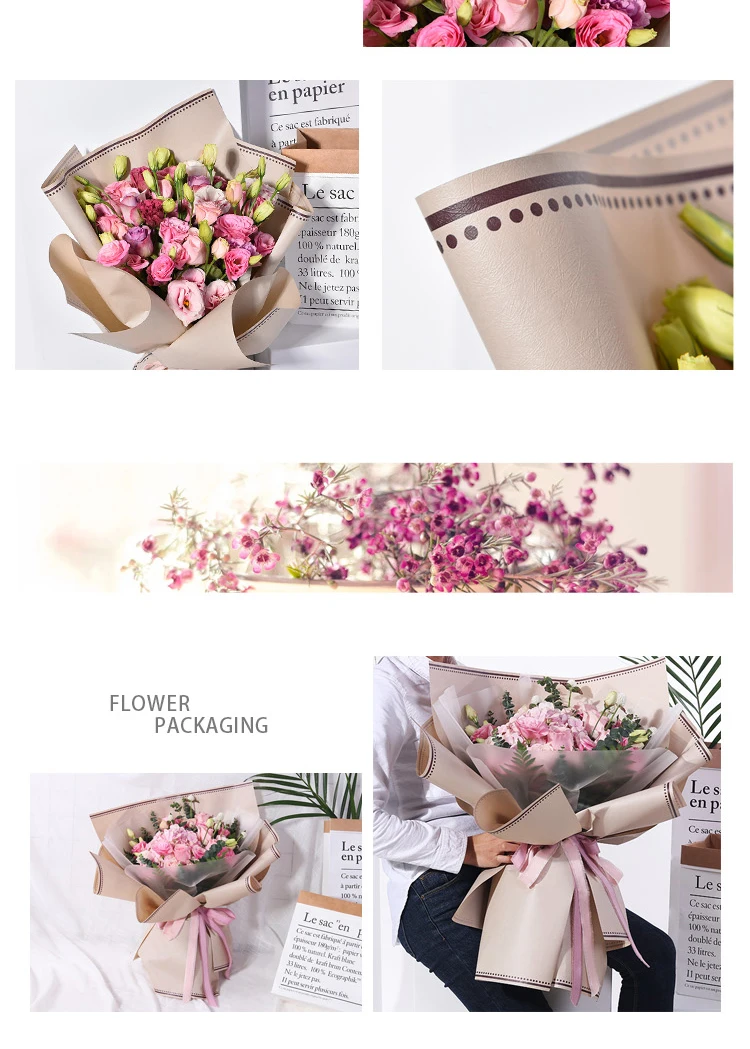 Fresh Flower Wrapping Paper Wholesale Waterproof Wrapping Paper For