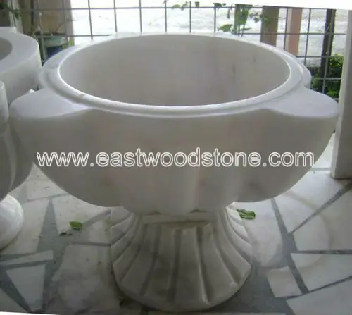 MK-1014 White Marble Bath Basins
