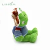 Customized Soft Green Soft Crazy Stuffed Toys Frog With Hat