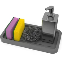 

Multi-function Silicone Sponge Holder - Kitchen Sink Organizer - Sink Caddy - Silicone Sink Tray - Soap Holder