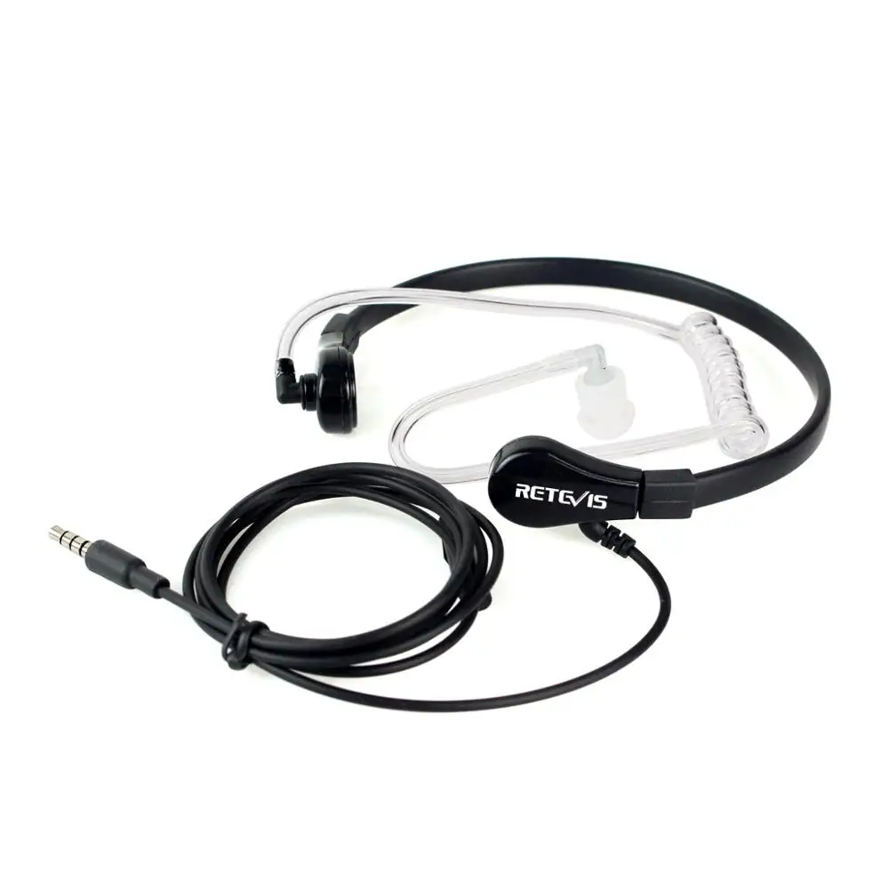 

1 Pin 3.5mm Headset Air Tube Earpiece Throat MIC Headphone for iphone Samsung HTC LG MOTOROLA Mobile Phones Mobile Phones, Black