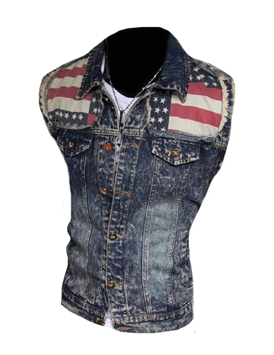 denim waistcoat