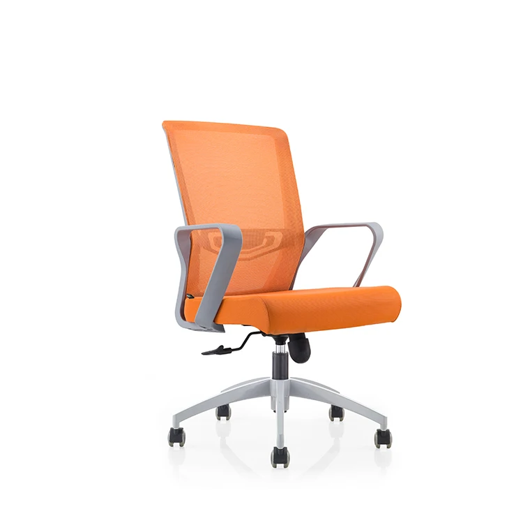 Office Desk Reclining Chair Midback Gray Frame Lift Orange Mesh Office Desk Reclining Chair Midback