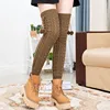 Factory Direct Sale Western Fashion Hot Sale Wool Loom plush ball women Knitting Leg Warmers