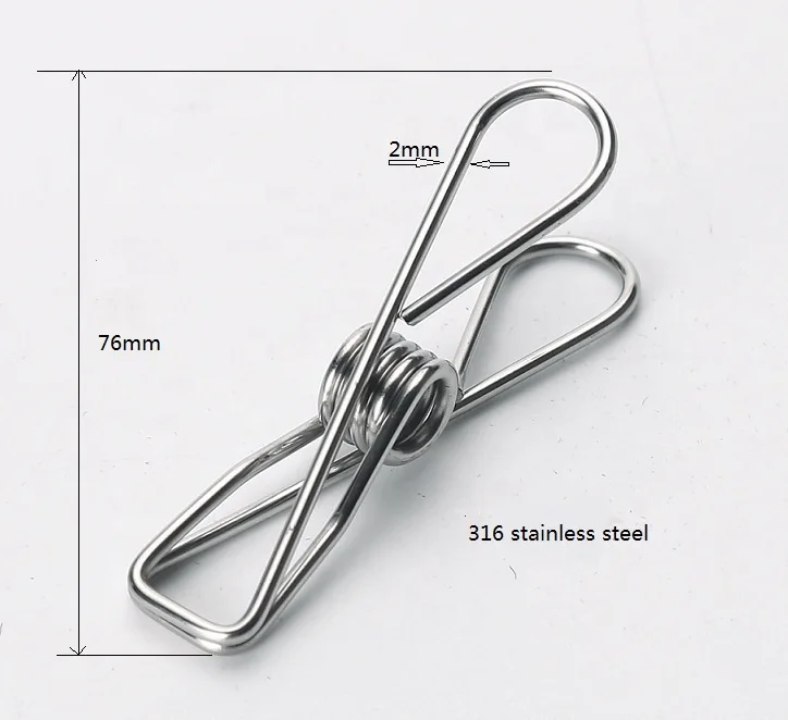

Factory metal clothes peg and 316 stainless steel cloth peg and 304 stainless clothes peg set, Silver