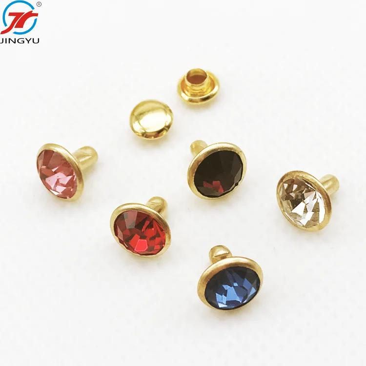 

Custom High Quality Fashion Brass Double Pearl Rivet Cap Stud, Customize