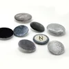 combined iron wire back shank fabric wrapped button with metal cover