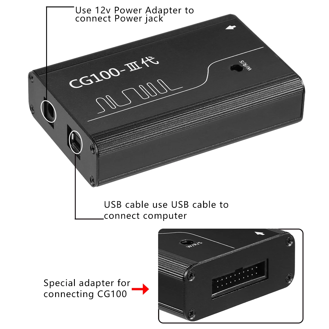 Full 5 Adaptor Srs Airbag Carprog Ecu Chip Tunning Programmer Auto