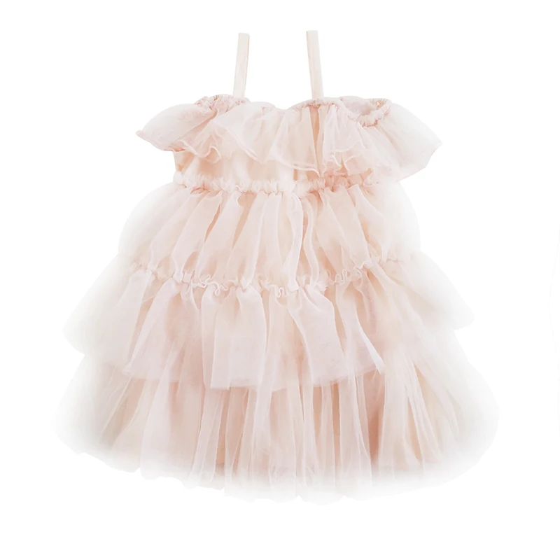 

2859/fancy Beautiful Princess Slip Dress for Baby Girls Soft Children Casual Dress for Summer Sleeveless Lace Decorated 3 Pcs, Pink/ white