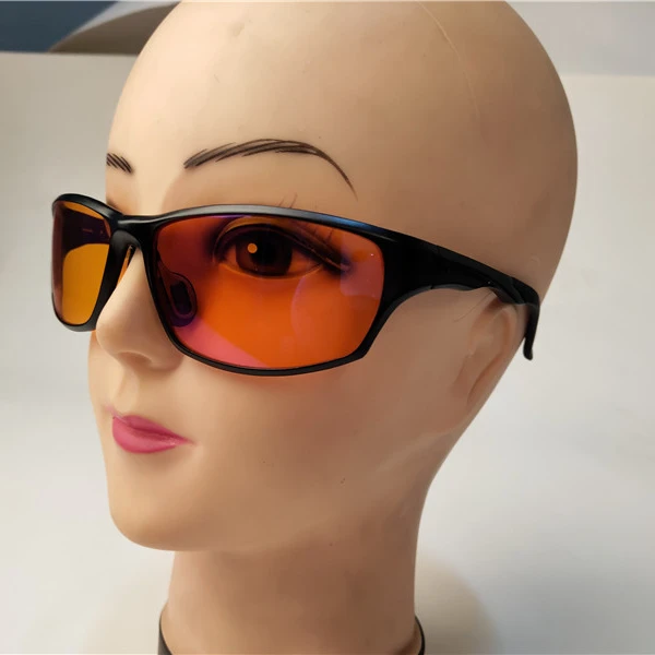 

aluminium big size oversize sports computer glasses with orange lens which can block 99% 100% blue light and green light