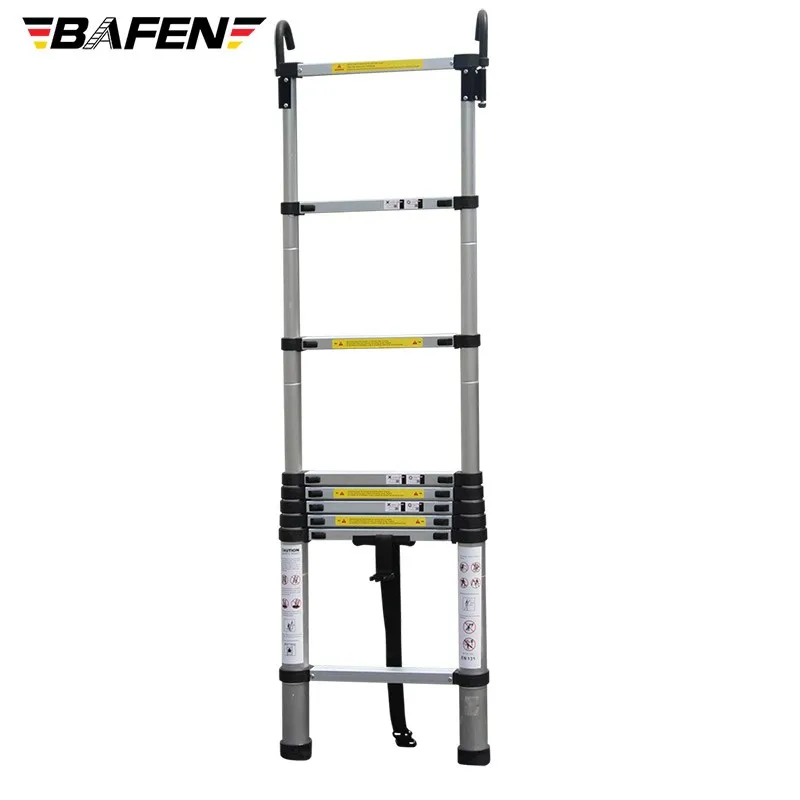 En131 Aluminium Material Lightweight Telescopic Extension Ladder Storage With Hooks Buy