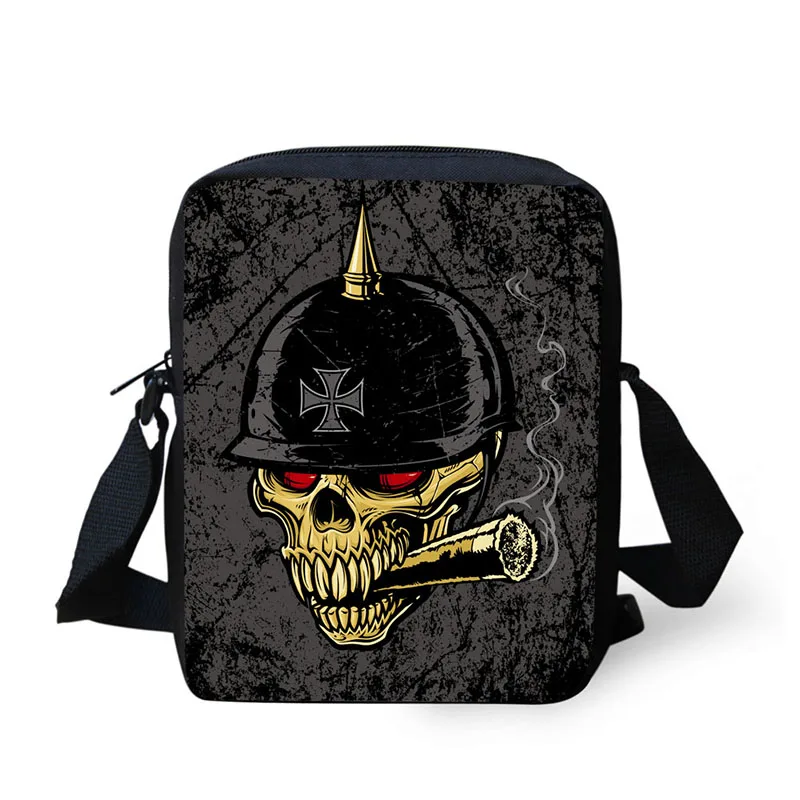 

Unisex Cool Skull Printed Shoulder Sling Bag for Men Women Custom Logo Not PU Fabric, Customized