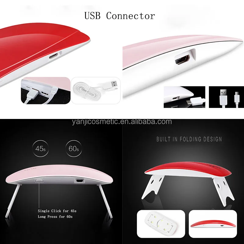 
USB Mini LED UV lamp nail dryer for Soak off Gel, Extend gel and UV Gel 