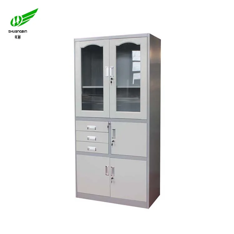 Steel Wardrobe Cabinet Bedroom Wardrobe Sliding Door 3 Drawers
