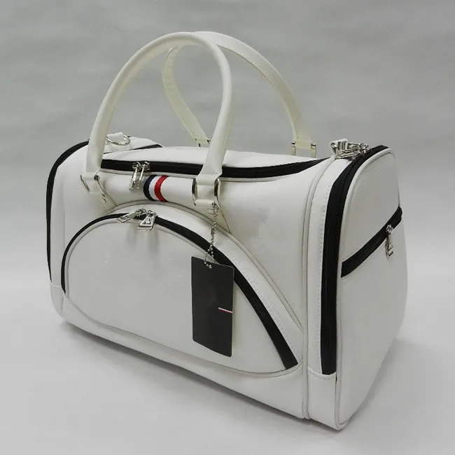

Fancy Waterproof Leather Golf Luggage Bag, Black;white