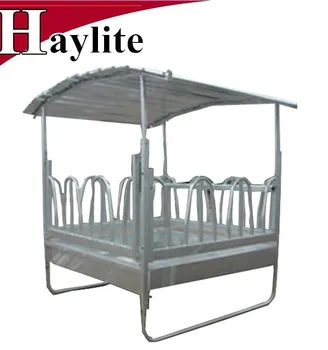 Hot Dip Galvanised Steel Horse Slow Hay Save Feeder With Roof