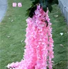 Factory Direct Sell Total Length 140cm 3 Branches Artificial Wisteria for Decoration