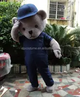 

Cute adult grey plush Teddy Bear Mascot Costume