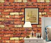 Hot Sales Red Brick 3d Effect Pvc Wallpaper With Glue And Back Paper