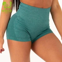 

Wholesale Nylon Spandex Contour Butt shape Active Wear Fitness Gym Workout Compression Yoga Seamless Shorts Women