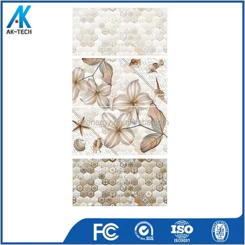 250x400 Mm New Design Flower Pattern Bathroom Floor And Wall Tile