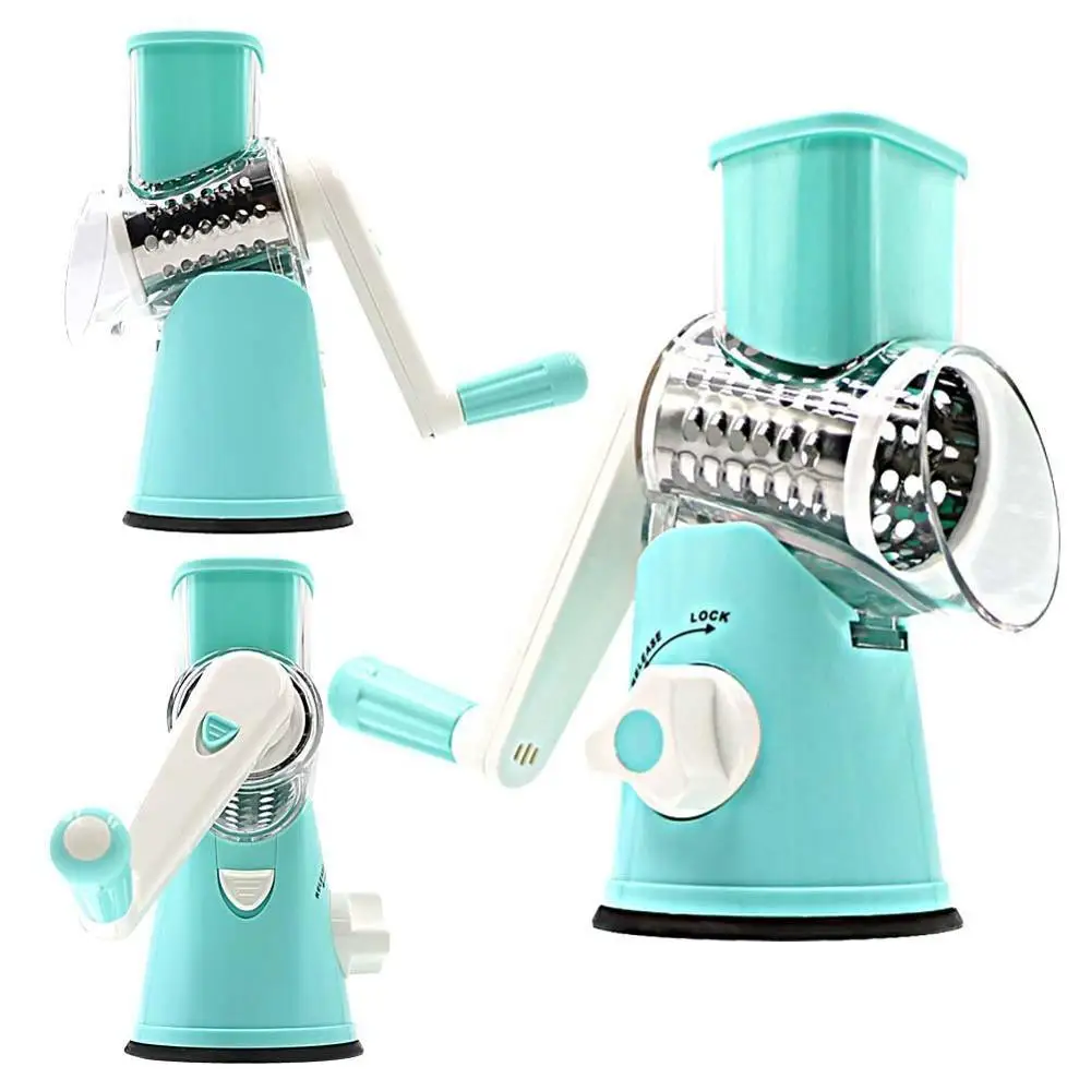 Manual Rotary Cheese Grater With Round Tumbling Box